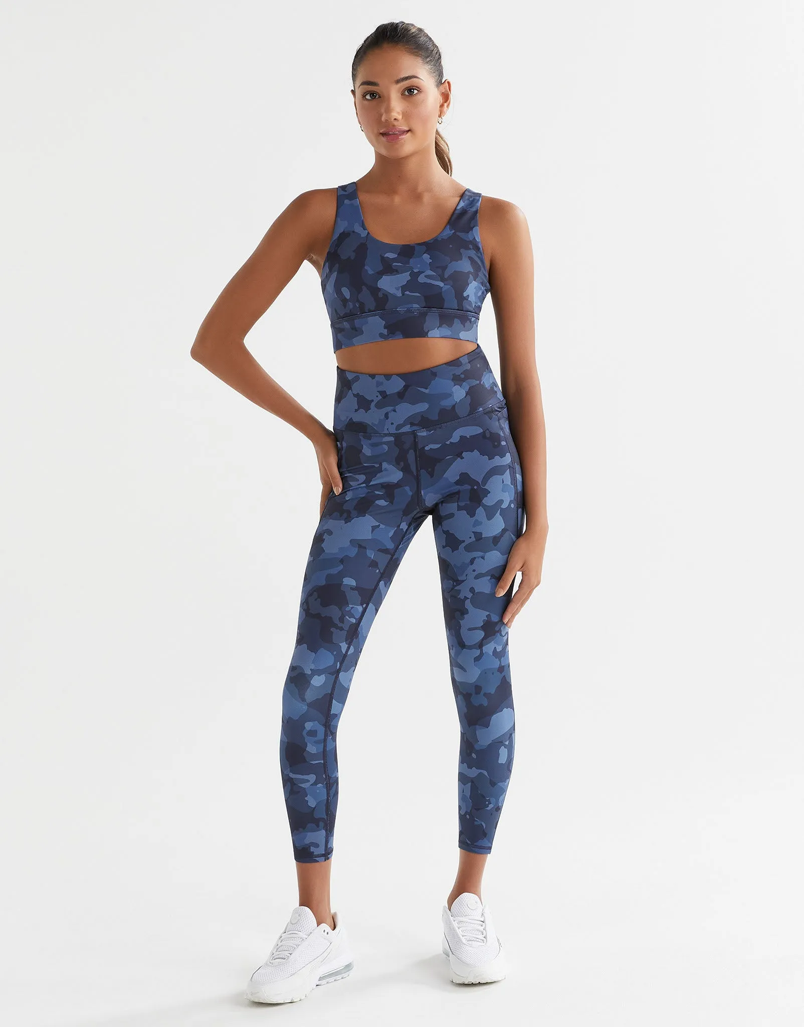 ZOE Air-Core Full Length Legging - Navy Splatter Camo
