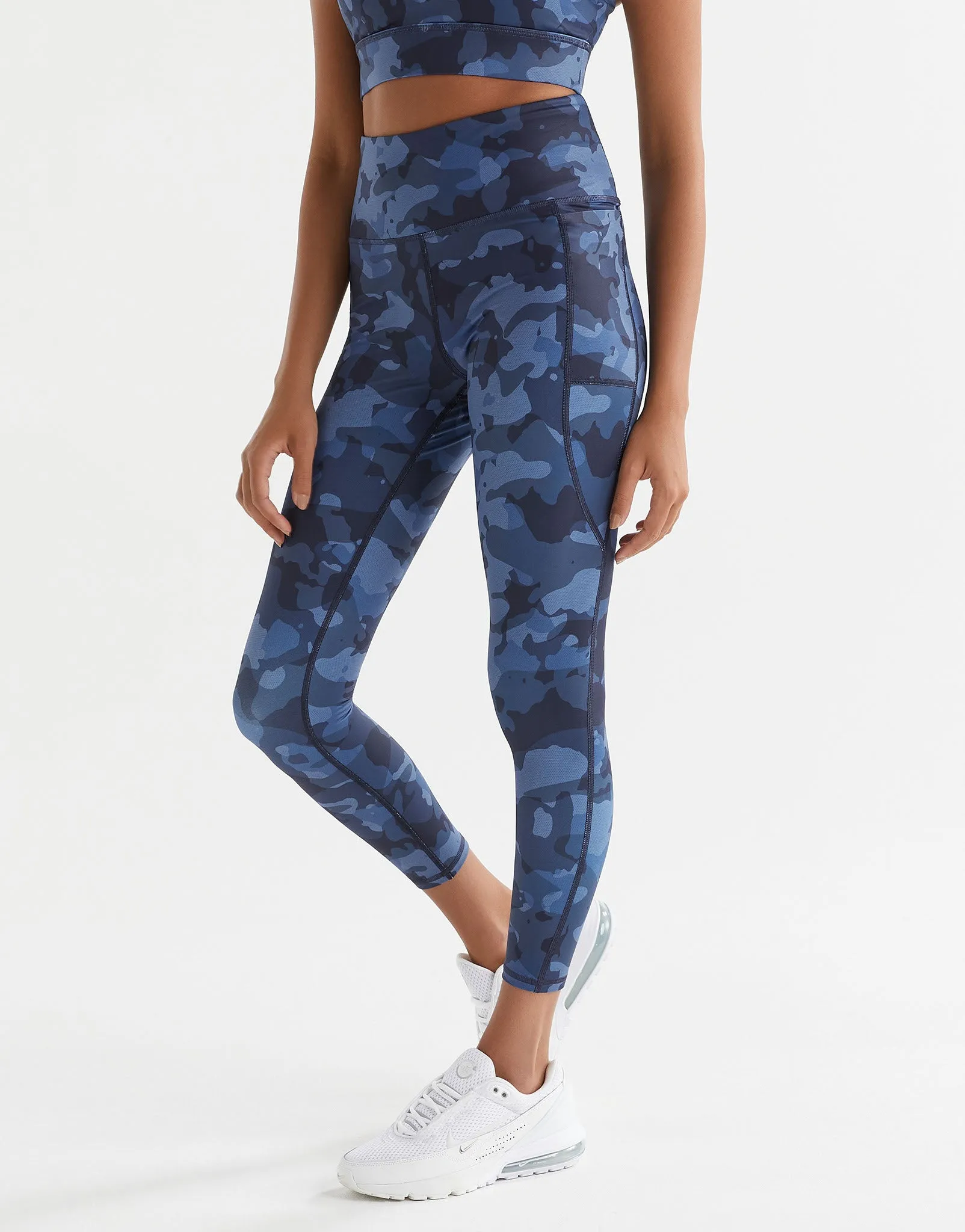 ZOE Air-Core Full Length Legging - Navy Splatter Camo